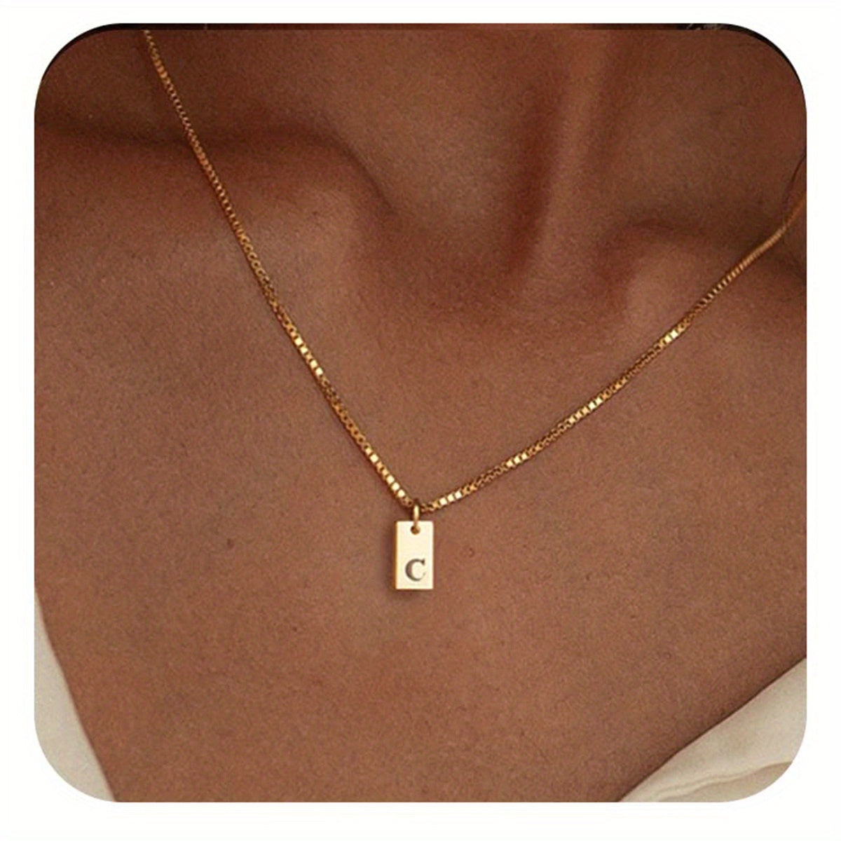 Initials Necklace for Women - 14k Golden Plated Delicate Monogram Pendant, Name Jewelry Gift for Valentine's Day, Everyday Elegance & Year-Round Wear, Necklace, Elegant Accessory, Luxurious Appearance