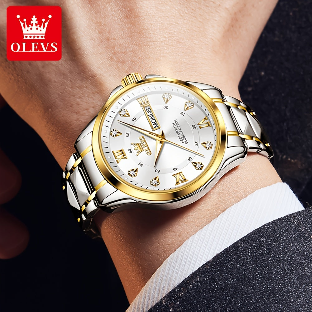 OLEVS Top Brand Original Men Quartz Watch Casual Business Watch For Men Calendar Luminous Fashion Men'S Wrist Watches