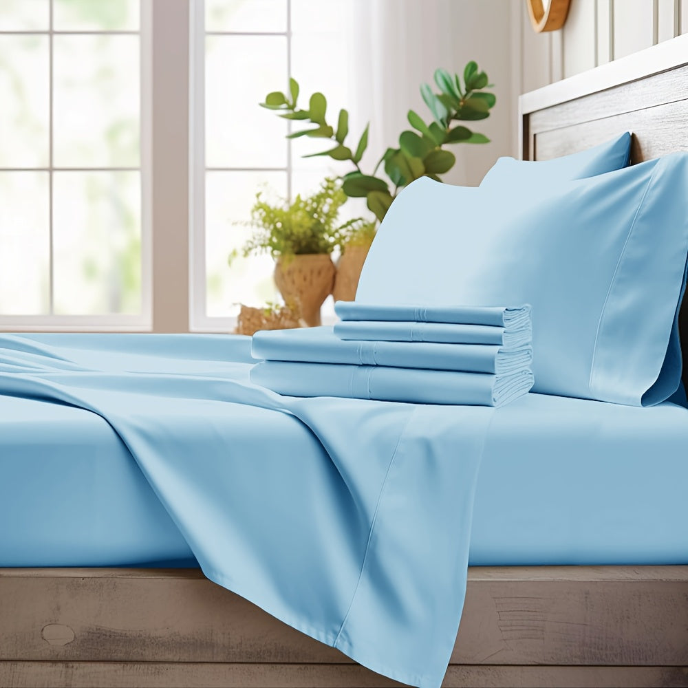 [Cooling Bed Sheets] Ice Cooling Bed Sheet Set, Heat Relief 2000TC Luxury Sheets for Hot Sleepers, Moisture Wicking & Temperature Regulating, NightBreeze Luxe Cooling Sheet Sets