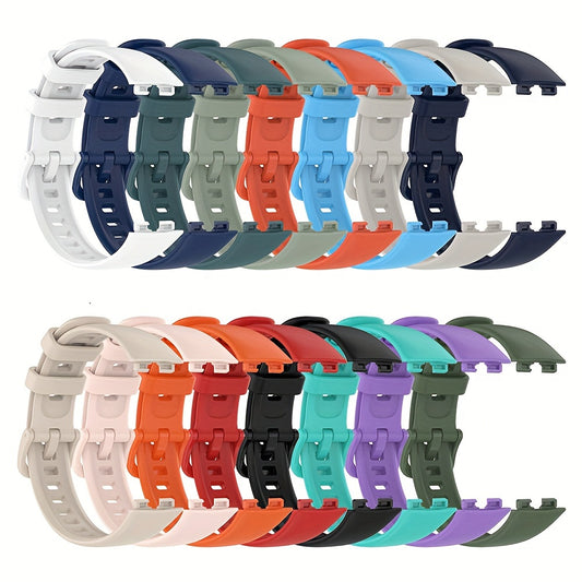 Multi-Color Silicone Wristbands Straps for Huawei Band 8/Huawei Band 9 - Fashionable, Durable, and Comfortable Replacement Watch Bands with Tang Buckle Clasp - Stylish and Versatile Accessories for Everyday Wear