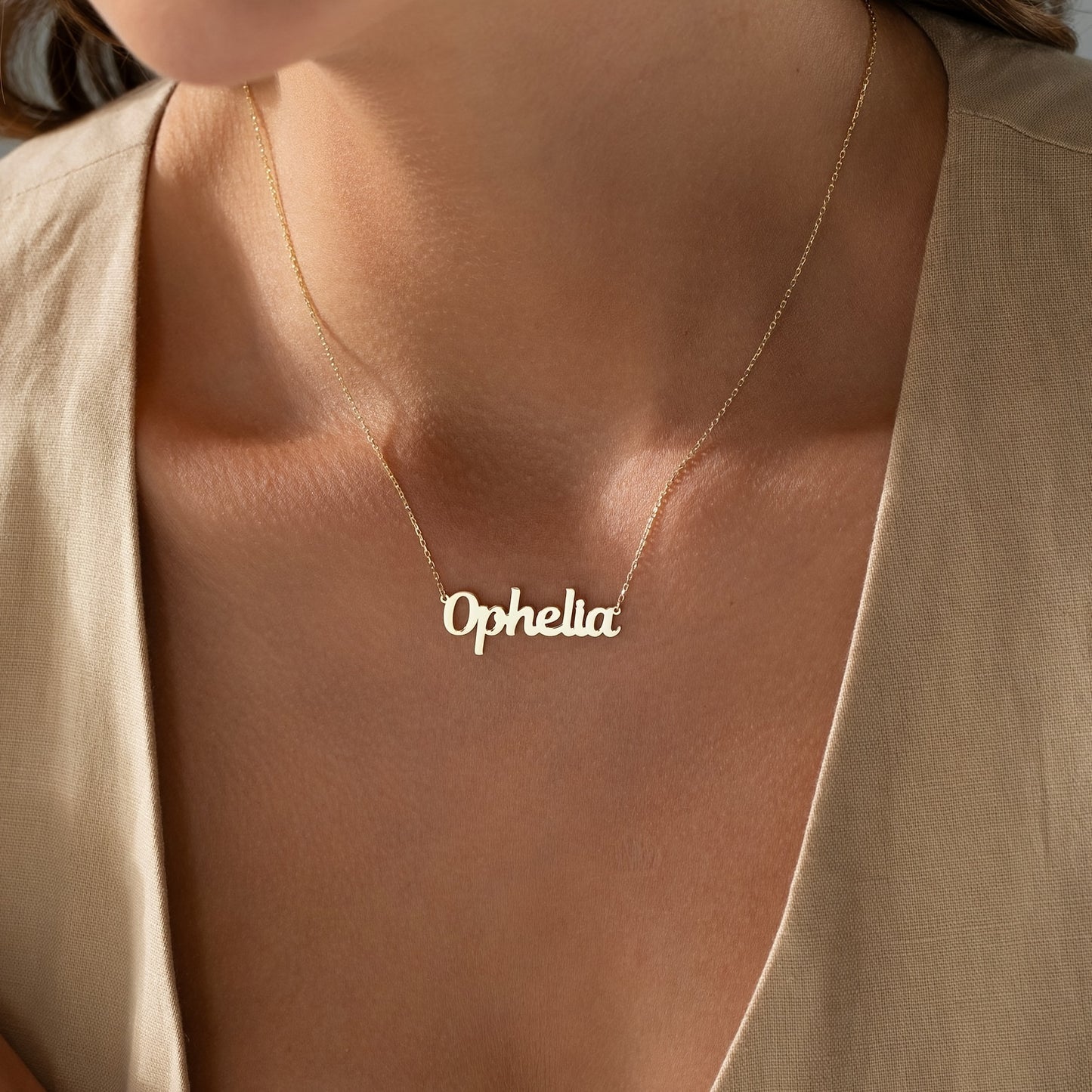 [Personalized Necklace] Customizable Stainless Steel Name Necklace | Personalized Cursive/Script Fonts, Handmade Jewelry Gift for Women, Mother's Day, Birthday, Christmas - Durable Casual Attire, Year-Round Versatile Jewelry,