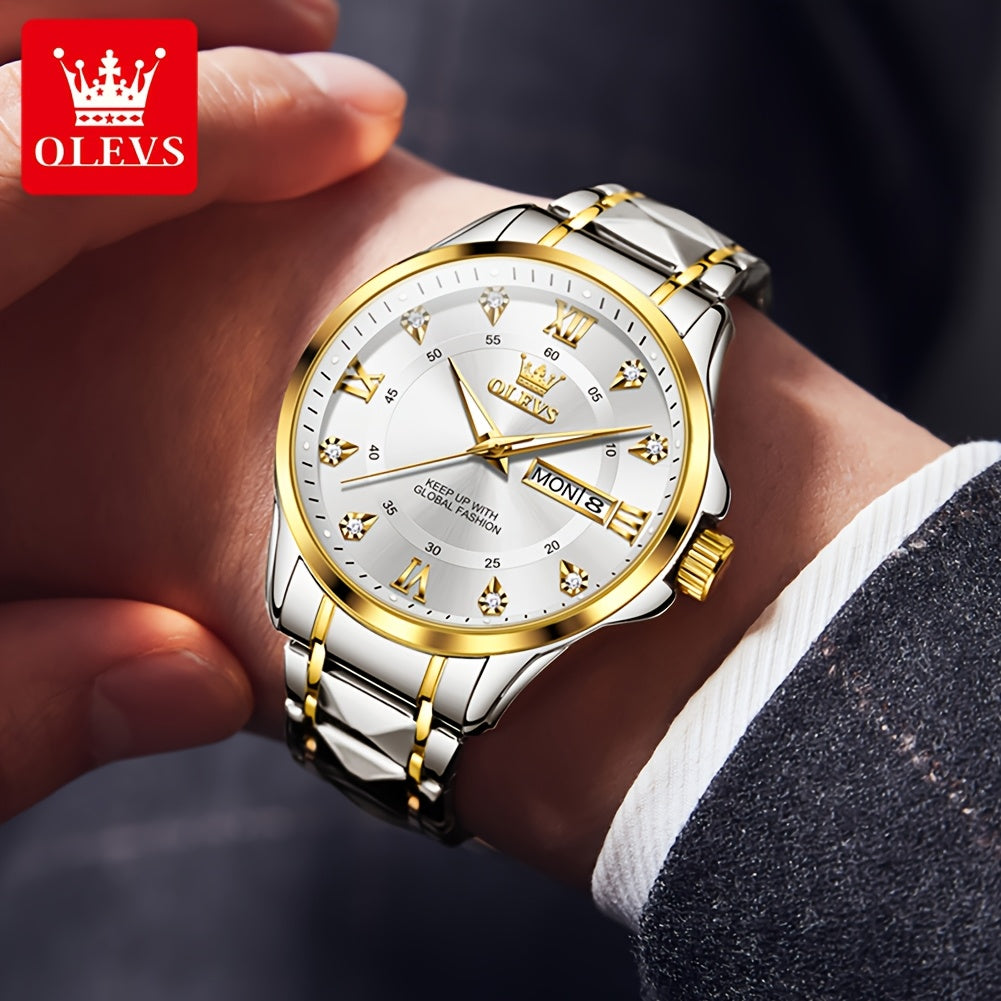 OLEVS Top Brand Original Men Quartz Watch Casual Business Watch For Men Calendar Luminous Fashion Men'S Wrist Watches