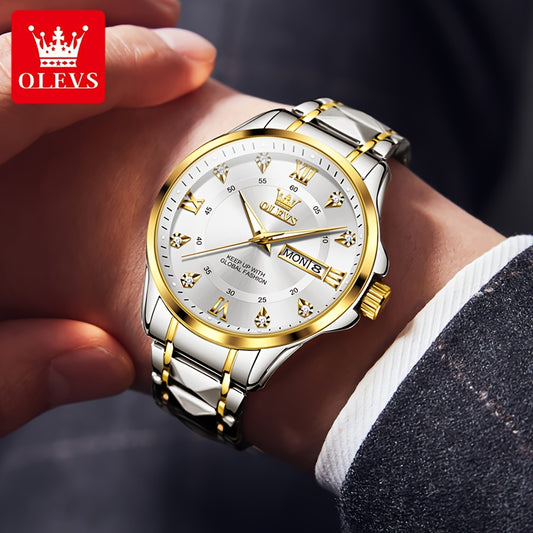 OLEVS Top Brand Original Men Quartz Watch Casual Business Watch For Men Calendar Luminous Fashion Men'S Wrist Watches