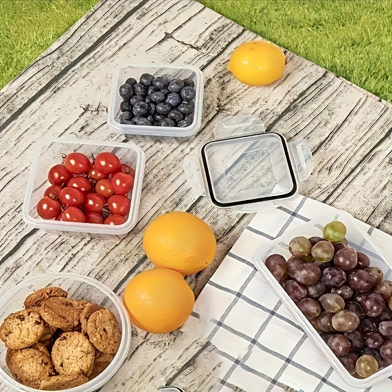 [Food Storage Box Set] 48pcs/ set food storage box set, fresh-keeping box with easy to fasten lid (24 lids+24 containers) - sealed plastic container for use in food rooms, travel, outdoor picnics, kitchen organization, with l