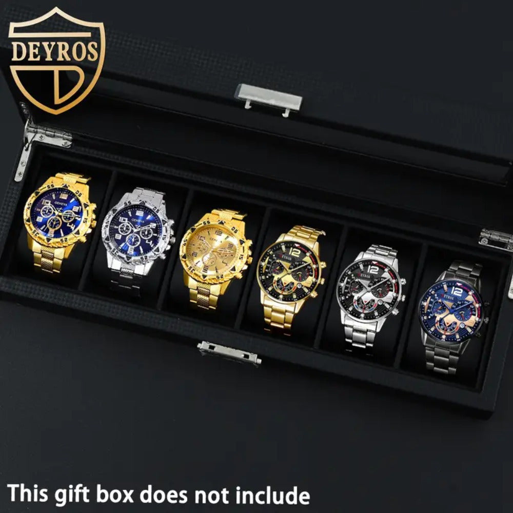 10pcs/ set Men Watches Sets, Casual Watches for Men Analog Alloy & Faux Leather Quartz Mens Watches, Multiple Color Men Watch, Ideal Choice for Gifts Wrist Watch, Reloj Para Hombre.