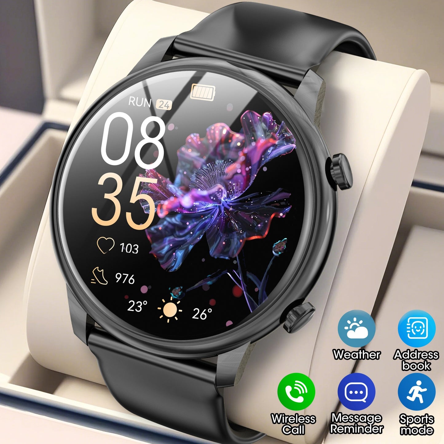 Women's Smartwatch, 1.39'' Wireless Call Smartwatch Gift With Voice Assistant, Remote Camera, 100+sports Modes Compatible With Multiple Mobile Systems