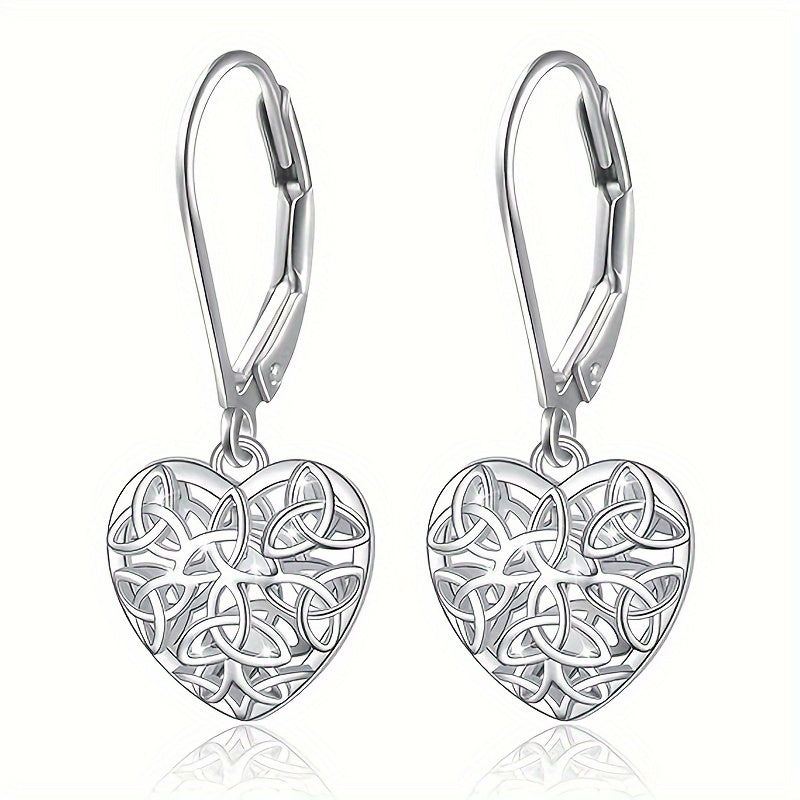 [Heart-shaped Hoop Earrings For Ladies] Exquisite Hollow Heart-shaped Hoop Earrings For Ladies, Perfect For Engagement Parties, Banquets, Valentine's Day, Anniversaries, And Special Occasions.