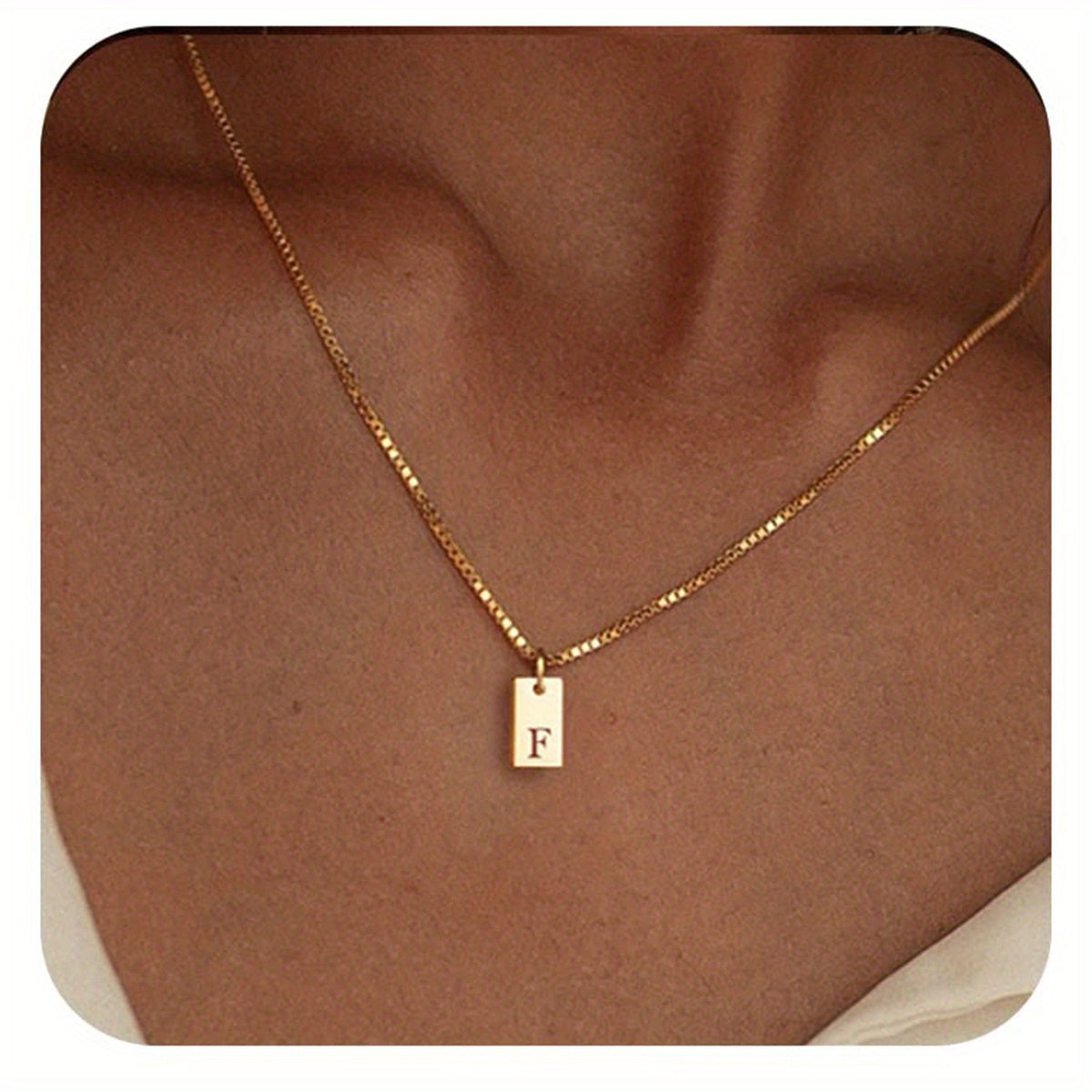 Initials Necklace for Women - 14k Golden Plated Delicate Monogram Pendant, Name Jewelry Gift for Valentine's Day, Everyday Elegance & Year-Round Wear, Necklace, Elegant Accessory, Luxurious Appearance