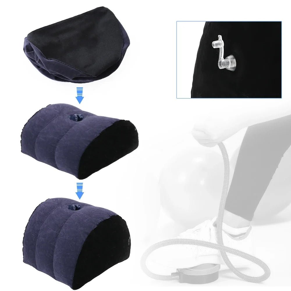 Sex Toys Dildo Half Moon Pillow Adult Toy Mount for Coupe Sex Women G Spot Position Cushion Multifunctional Inflatable Support