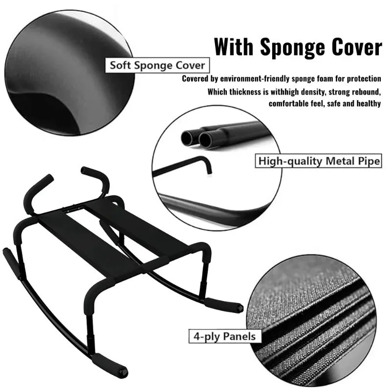 SM Sex Chair Trojan Horse Position Chair Sex Furniture Stool with Handrail Weightless Position Bouncer Novelty Sex Toy for Women