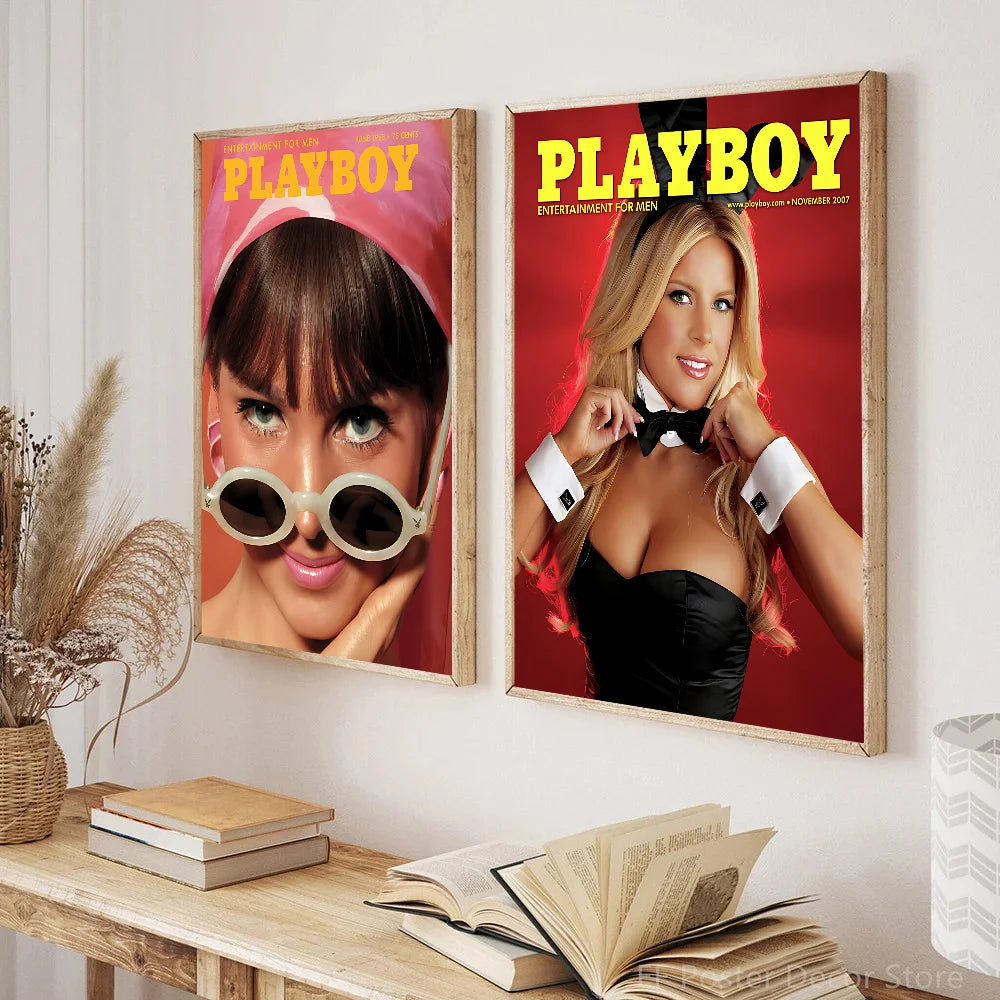 Sexy Girl P-Playboy Magazine Poster Home Living Room Bedroom Bar Cafe Art Decor