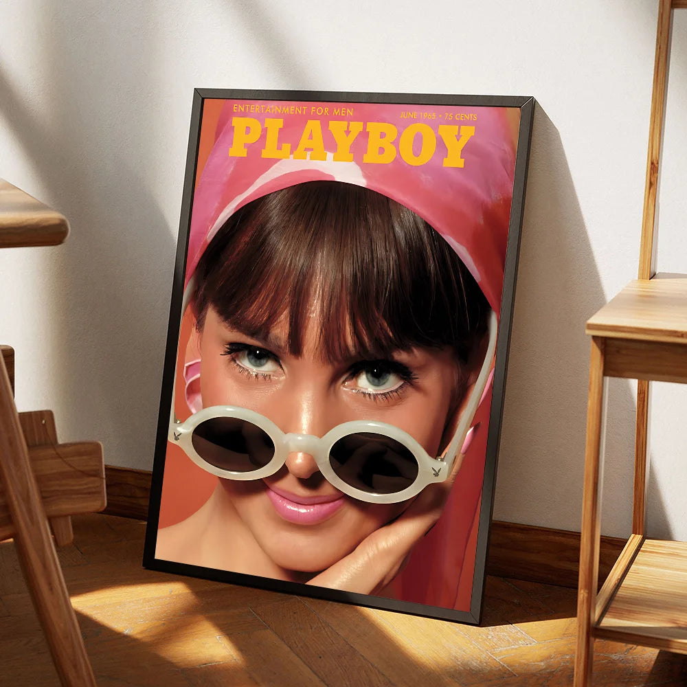 Sexy Girl P-Playboy Magazine Poster Home Living Room Bedroom Bar Cafe Art Decor