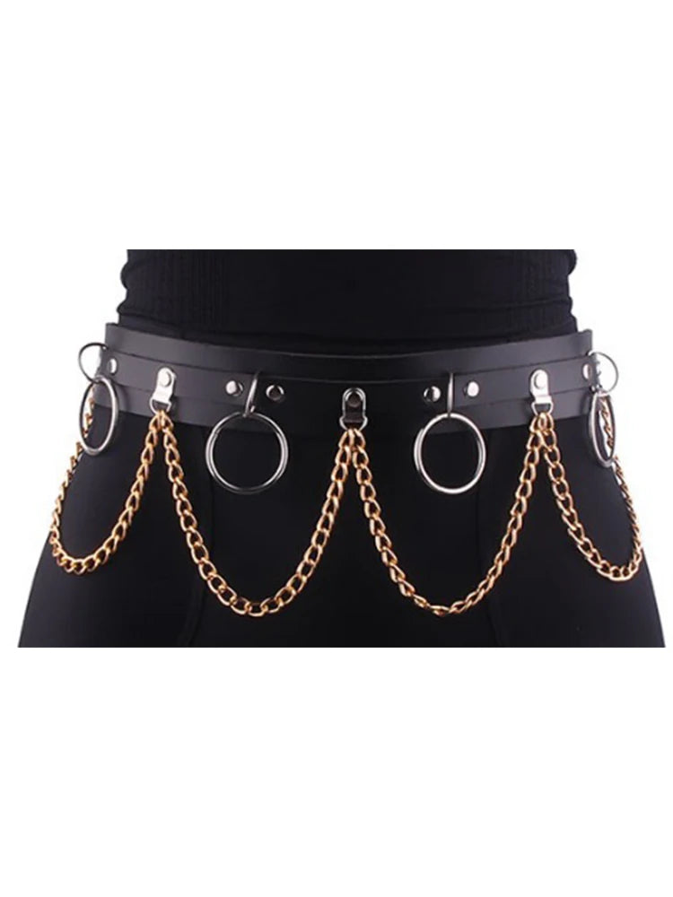Sexy Garter Leather Harness Women Gothic Lingerie BDSM Bondage Belt Stocking Suspenders Leg Thigh Harness Toy for Adult 18+