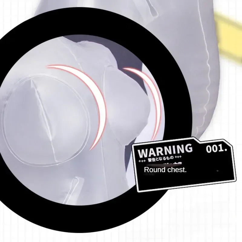 QSM Sex toy One-piece transparent inflatable gun frame pillow doll men's bed masturbator fun can be inserted into sexual supplie