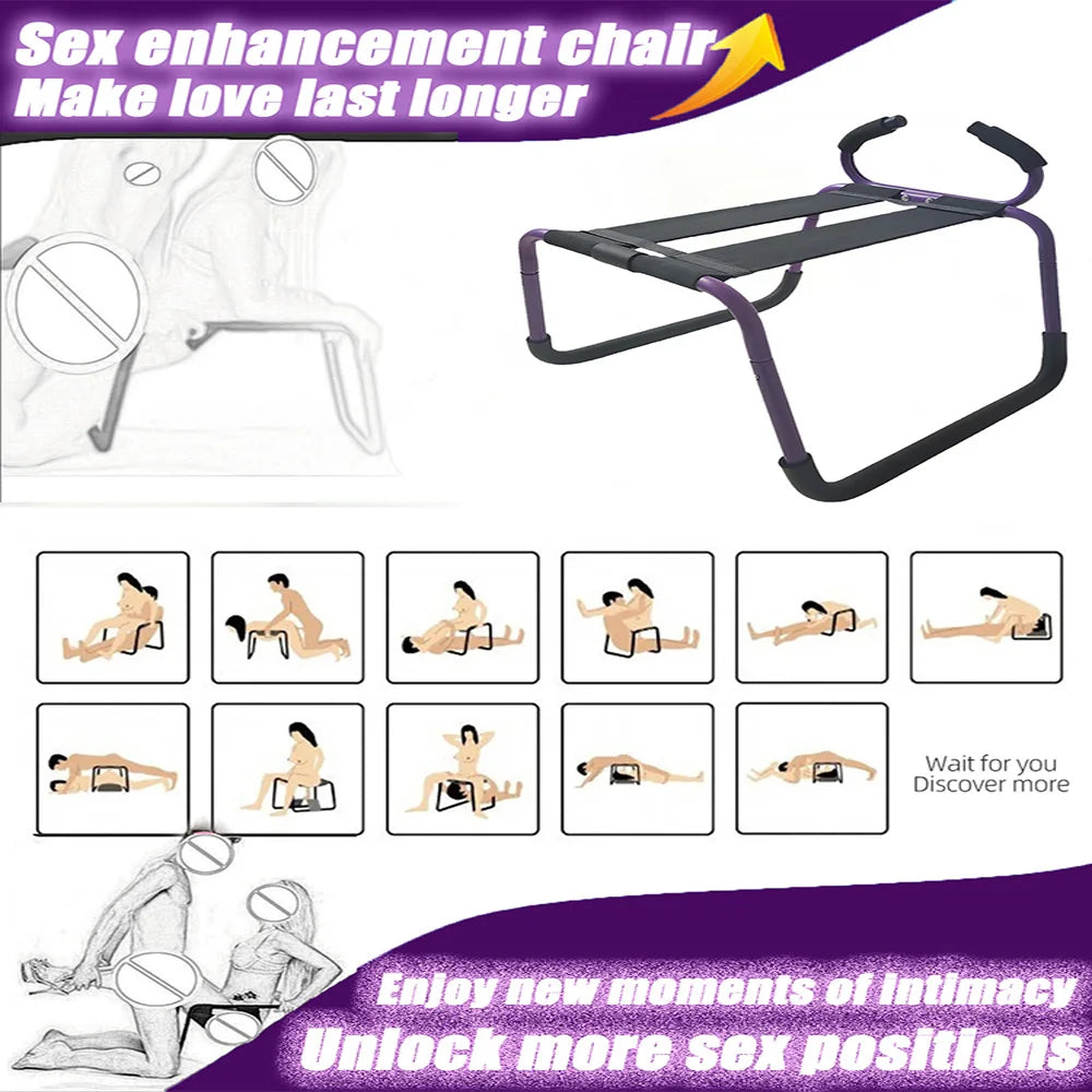 Sex Position Enhancer Chair Novelty Toy with Handrail for CouplesSex Stool Multifunction, Sex Chair Aid Bounced Sex Toys, SM