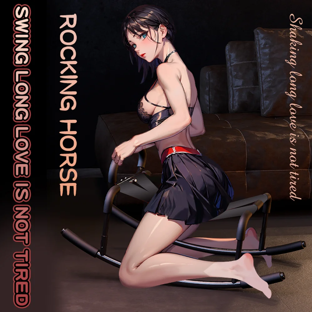 Sex Rocking Horse with Labor Saving Armrest Bdsm Flirting Aid Bondage Tool Couple Rocking Chair Love Furniture Adult Supplies