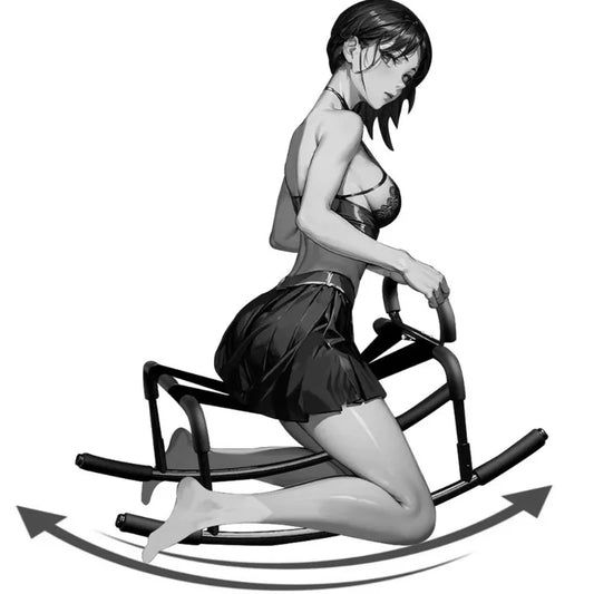SM Sex Chair Trojan Horse Position Chair Sex Furniture Stool with Handrail Weightless Position Bouncer Novelty Sex Toy for Women