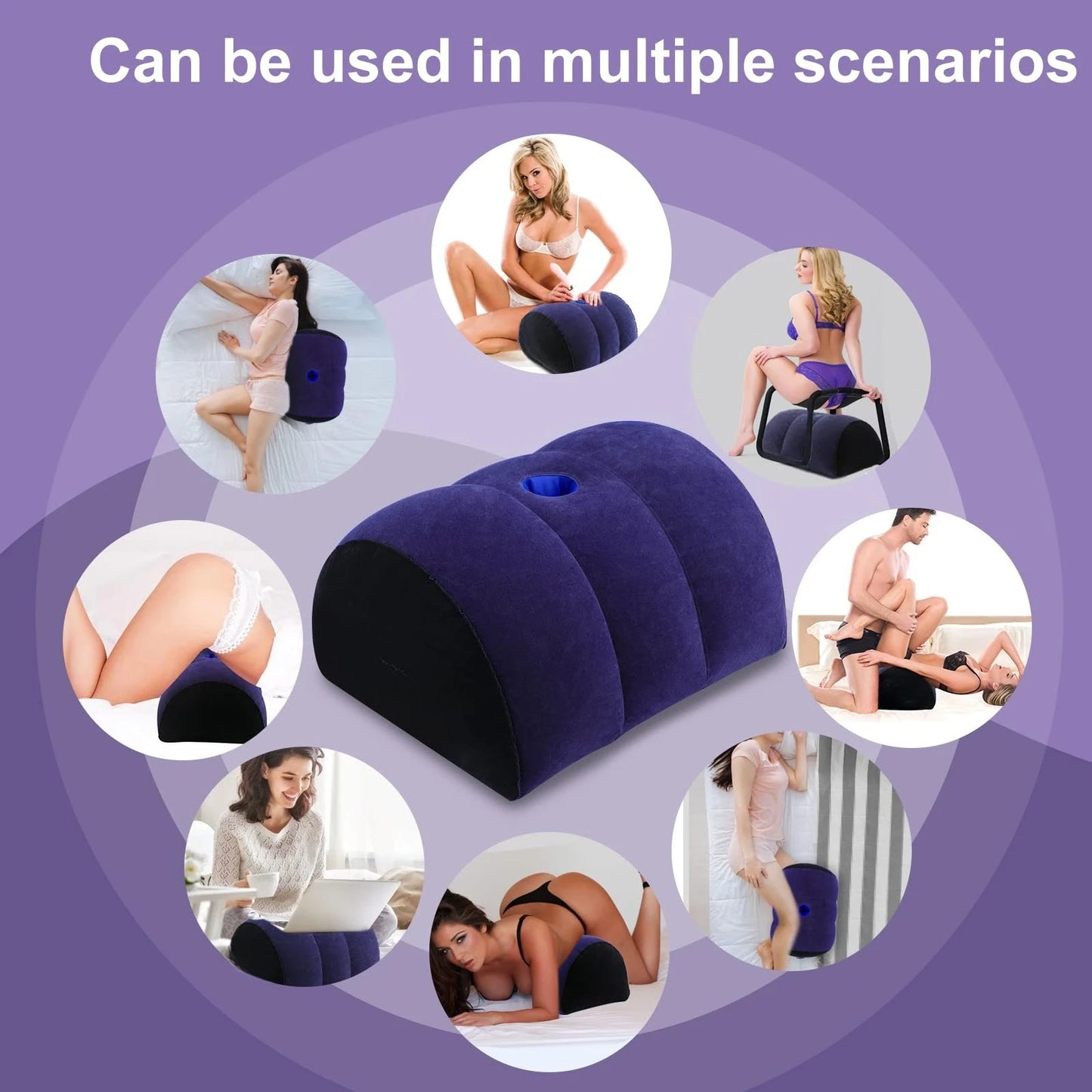 Sex Toys Dildo Half Moon Pillow Adult Toy Mount for Coupe Sex Women G Spot Position Cushion Multifunctional Inflatable Support