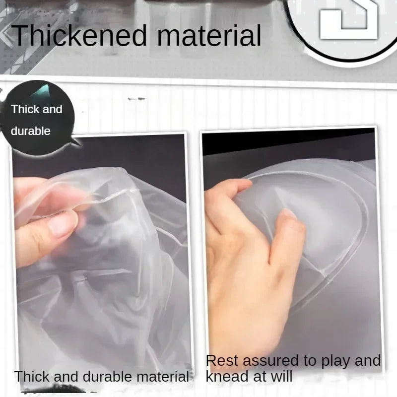 QSM Sex toy One-piece transparent inflatable gun frame pillow doll men's bed masturbator fun can be inserted into sexual supplie