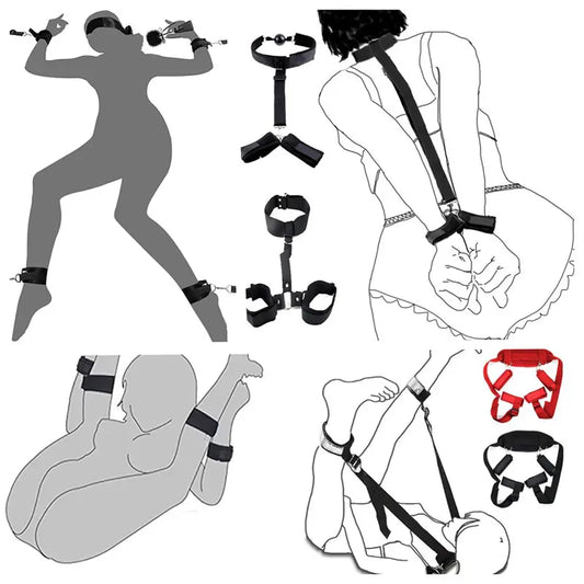 Adult Sex Shop Erotic Costume 18 Strap-on Toys Bdsm Hand And Leg Restraints Erotic Products Sexy Lingerie Gay Bondage SM Props