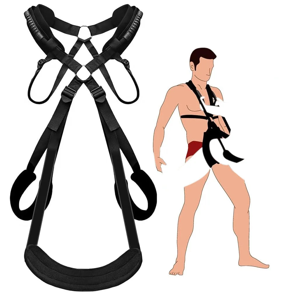 Bondage Love Slings for Couples Sex Swing Set with Adjustable Strap Adult BDSM Sex Toy Soft Plush Padding Mat Sex Restraints Toy