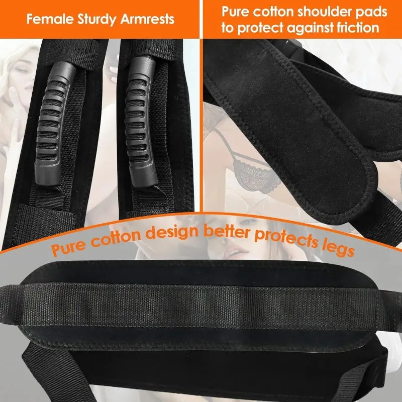 Bondage Love Slings for Couples Sex Swing Set with Adjustable Strap Adult BDSM Sex Toy Soft Plush Padding Mat Sex Restraints Toy