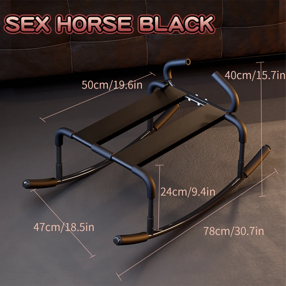 Sex Rocking Horse with Labor Saving Armrest Bdsm Flirting Aid Bondage Tool Couple Rocking Chair Love Furniture Adult Supplies