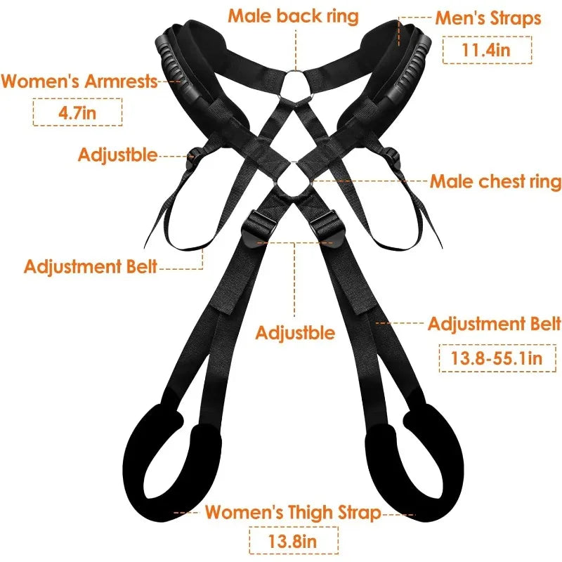 Bondage Love Slings for Couples Sex Swing Set with Adjustable Strap Adult BDSM Sex Toy Soft Plush Padding Mat Sex Restraints Toy