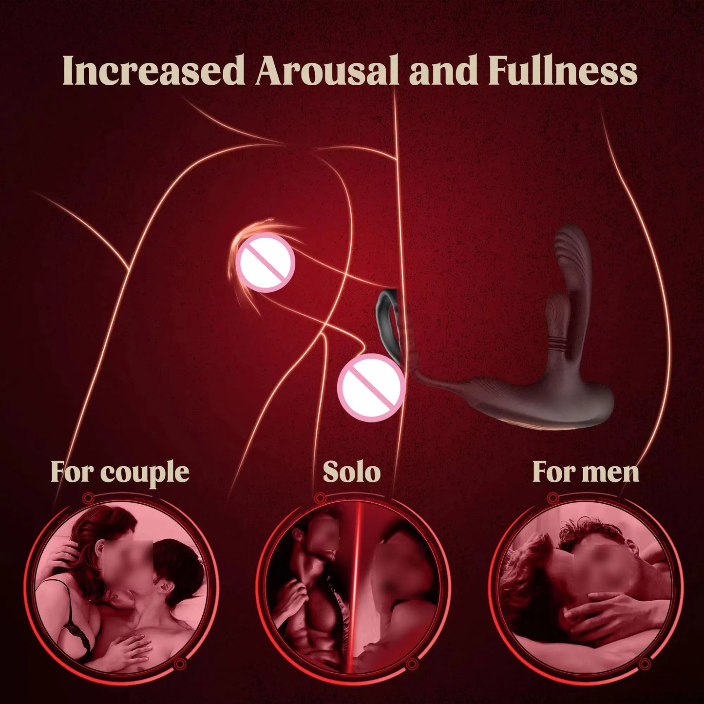 360° Circular Kneading Anal Vibrator Male Prostate Massager with Cock Ring 3 in 1 L-Shaped Vibrators Adult Anal Sex Toy for Gay