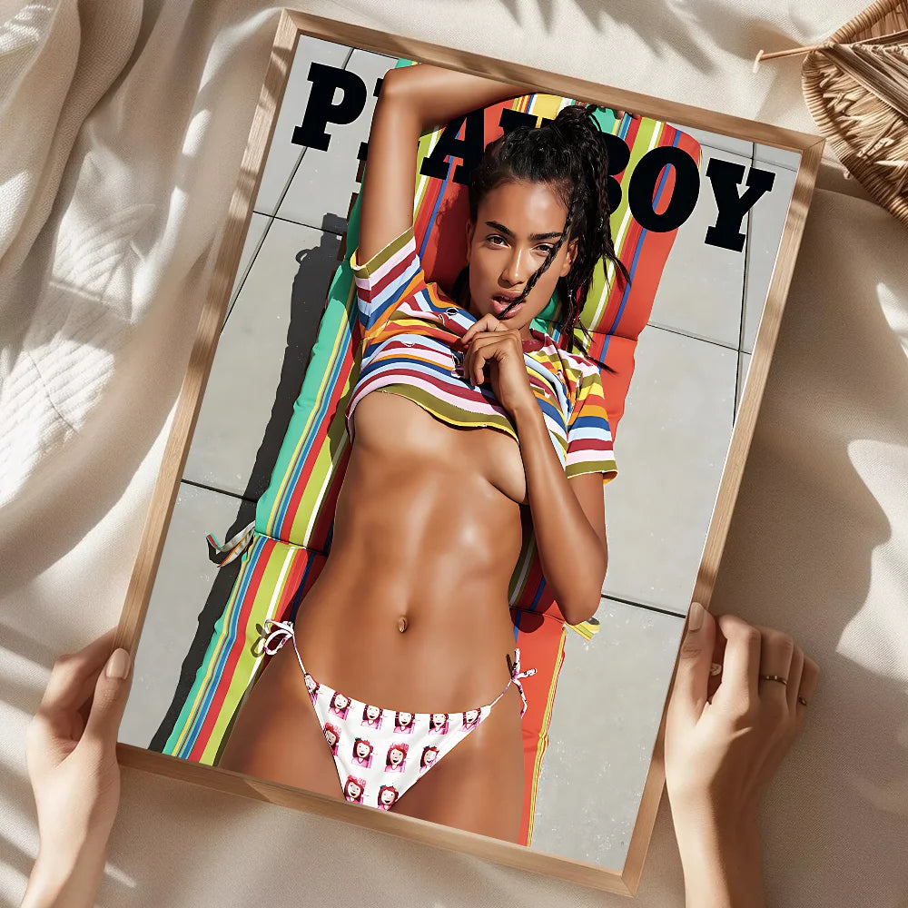 Sexy Girl P-Playboy Magazine Poster Home Living Room Bedroom Bar Cafe Art Decor