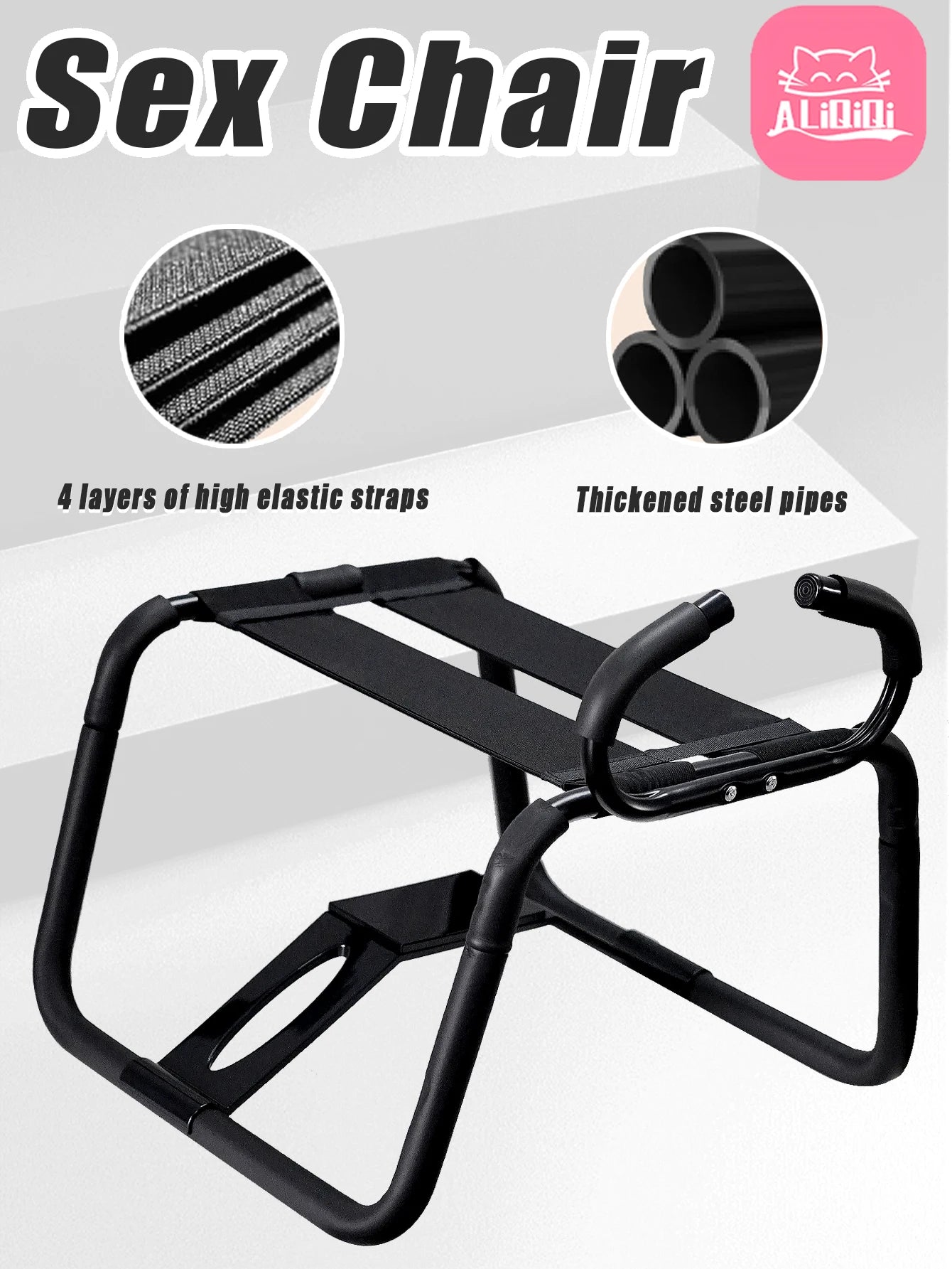 Sex Position Enhancer Chair Novelty Toy with Handrail for CouplesSex Stool Multifunction, Sex Chair Aid Bounced Sex Toys, SM