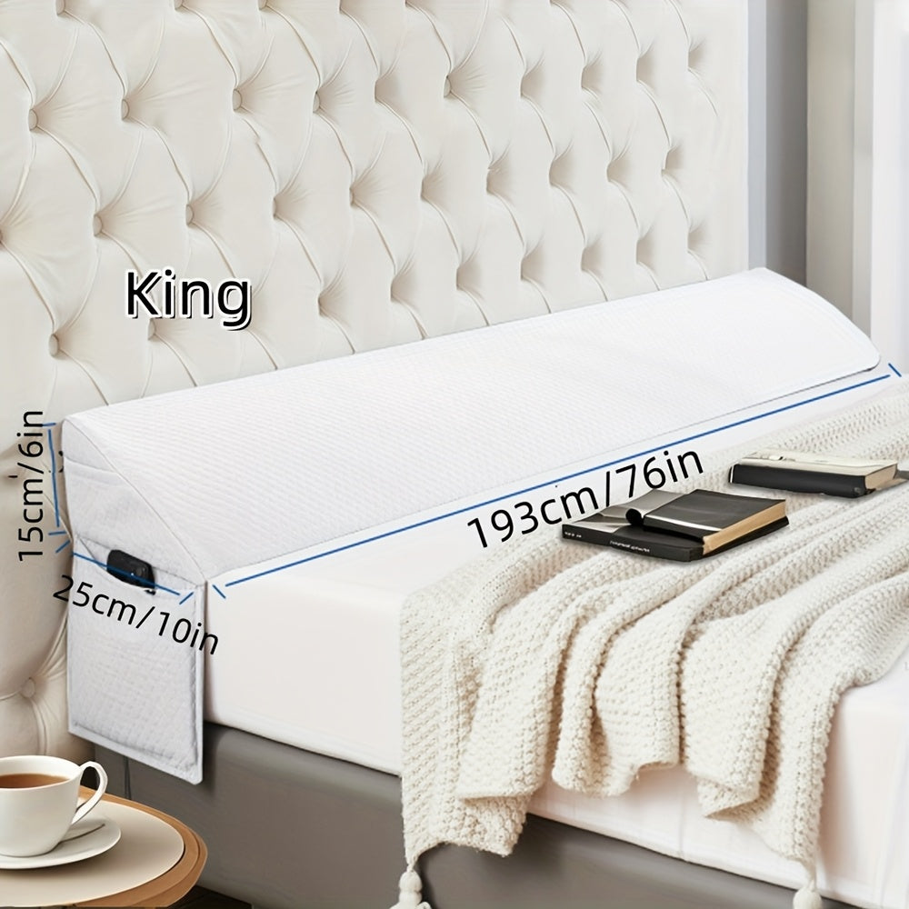 Bed Wedge Pillow - Bed Gap Filler Mattress Wedge Headboard Pillow Close The Gap Between Your Headboard or Wall for Sleeping Backrest Pillow