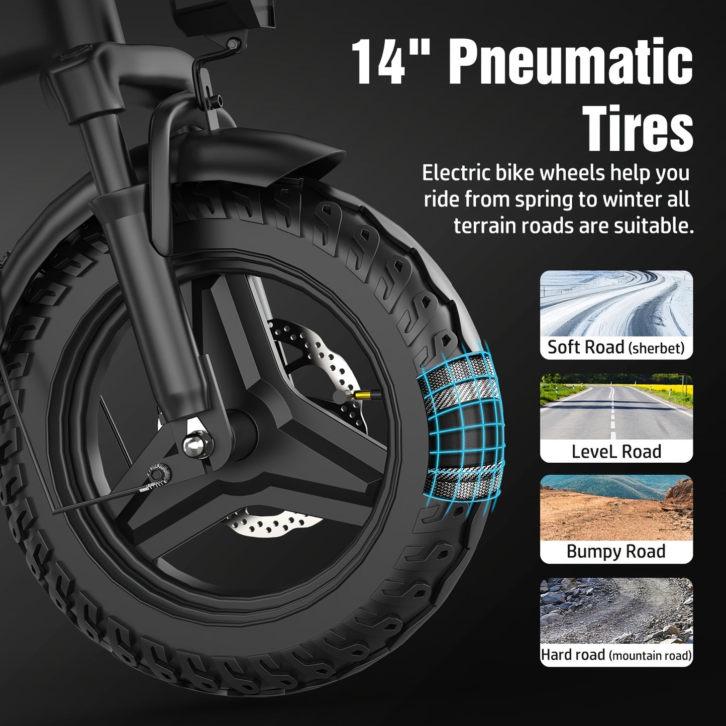 500W Lightweight Folding Electric Bike for Adults - 20MPH 35-Mile Range Commuter E-Bike with 48V 10AH Removable Battery, Front Headlight & Disc Brakes, 385 lbs Capacity, Alloy Steel Frame, Black, Foldable Electric Bike, Urban