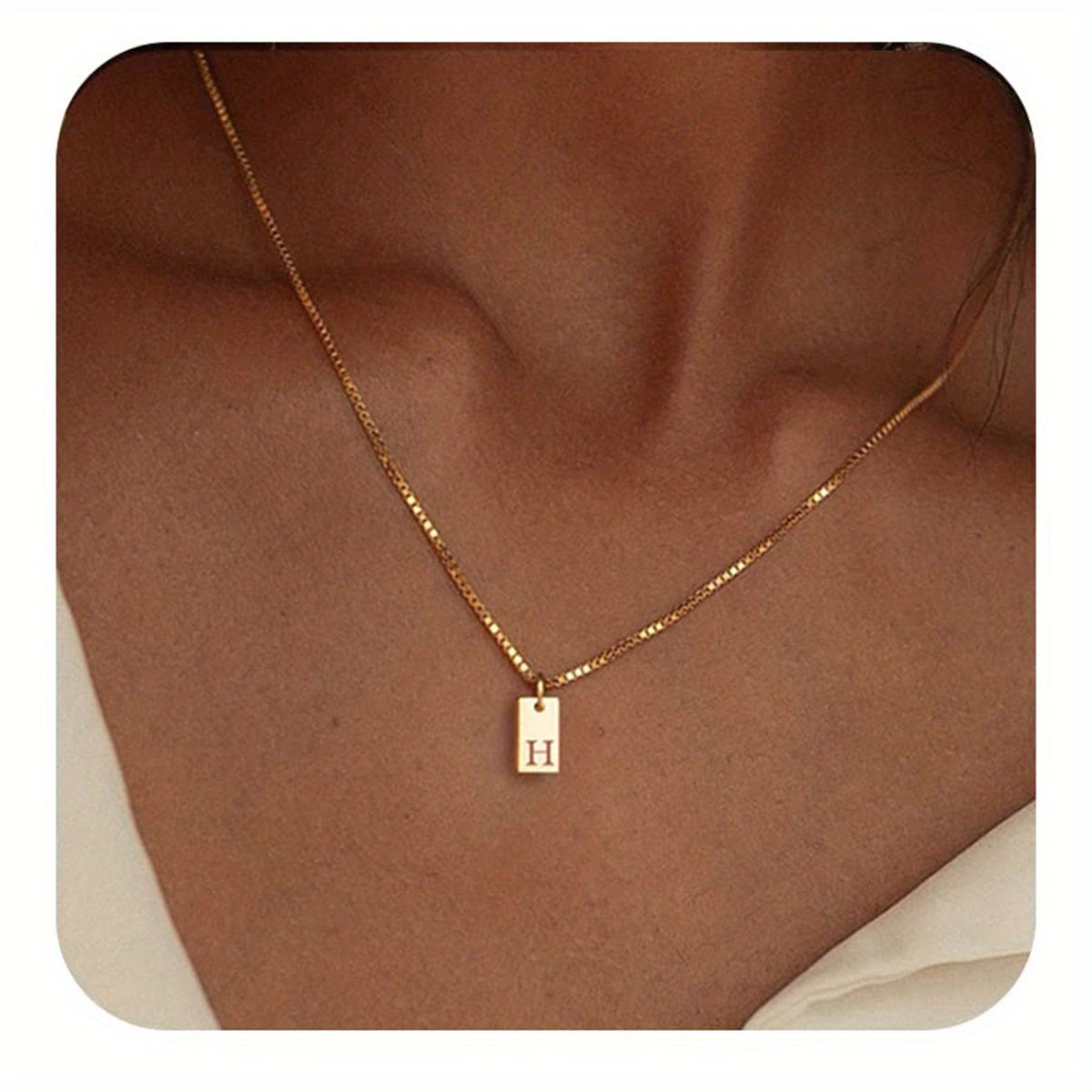 Initials Necklace for Women - 14k Golden Plated Delicate Monogram Pendant, Name Jewelry Gift for Valentine's Day, Everyday Elegance & Year-Round Wear, Necklace, Elegant Accessory, Luxurious Appearance