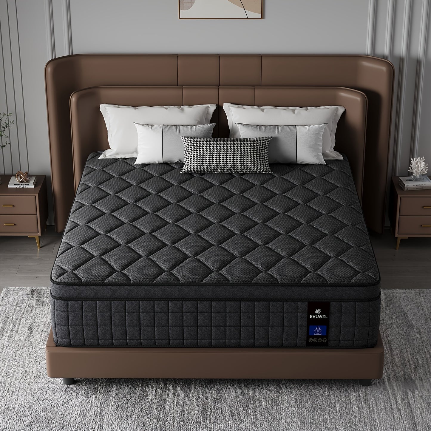 8in/10in/12in/14in Twin, Full, Queen, King, Mattress Memony Foam And Spring, Hybrid Mattress, Medium Firmness, Lumbar Support, for Home RoomsHotels, Boxed,