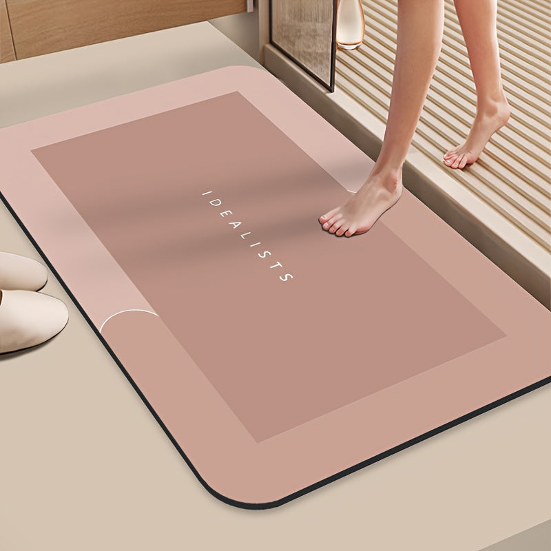 Super Absorbent Diatomite Bath Mat - Quick Dry, Non-slip And Water-absorbing Floor Mat, Soft And Comfortable Bathroom Mat, Suitable For Bathroom, Shower, Laundry Room, Bedroom, Living Room, Doorstep Mat, Kitchen Floor Mat, RV