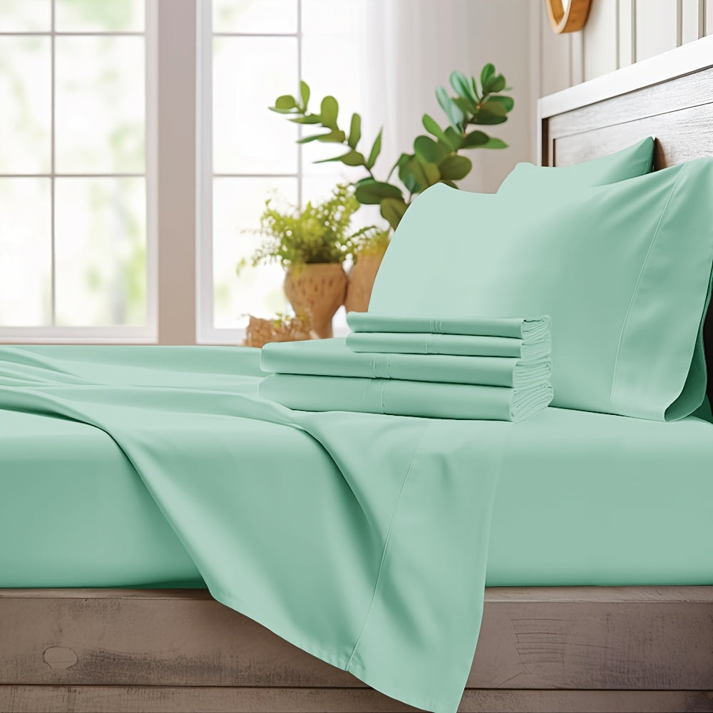 [Cooling Bed Sheets] Ice Cooling Bed Sheet Set, Heat Relief 2000TC Luxury Sheets for Hot Sleepers, Moisture Wicking & Temperature Regulating, NightBreeze Luxe Cooling Sheet Sets