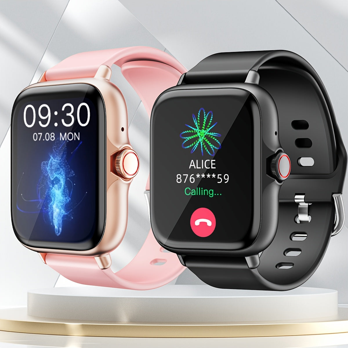 [Smart Watch] 1.83" Smart Watch | Full Touch Screen, Activity Tracker with Call & Message Functions, Pedometer, Multiple Sports Modes, Compatible with IOS/Android Devices, Simple Style, Ideal Gift for Any Occasion