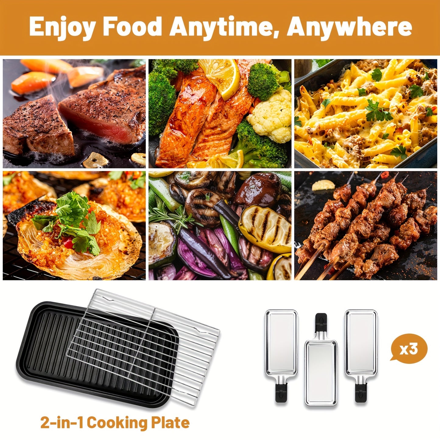 Smokeless Electric Grill, Indoor Grill With Removable Non-Stick Plate, Indoor Grill, Kitchen Must Haves, 1500W, Portable BBQ Grill, Electric Griddle, Best Quality Items, Dishwasher Safe, Hot Pot, Cooking, Gifts, Gift Ideas, P