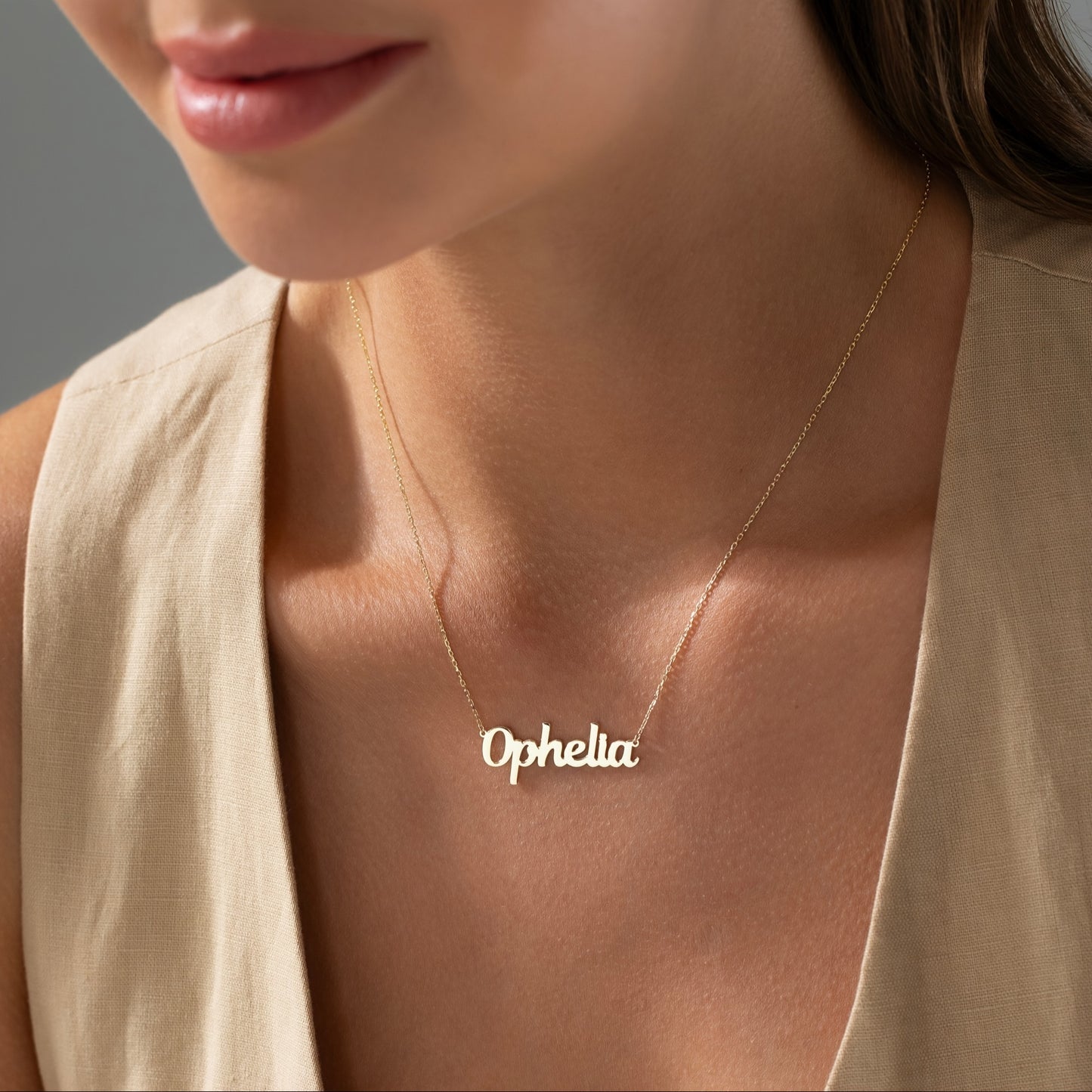 [Personalized Necklace] Customizable Stainless Steel Name Necklace | Personalized Cursive/Script Fonts, Handmade Jewelry Gift for Women, Mother's Day, Birthday, Christmas - Durable Casual Attire, Year-Round Versatile Jewelry,
