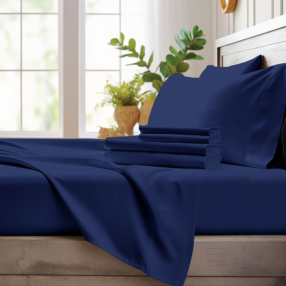 [Cooling Bed Sheets] Ice Cooling Bed Sheet Set, Heat Relief 2000TC Luxury Sheets for Hot Sleepers, Moisture Wicking & Temperature Regulating, NightBreeze Luxe Cooling Sheet Sets