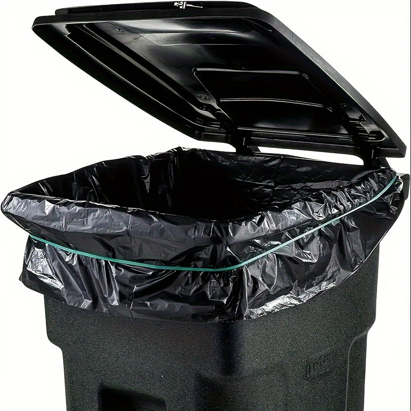 65 gallon plus thickened heavy duty garbage bag, tear resistant, high quality 25/ 50/ 100/ 150 pack black garbage bag, suitable for yard garbage storage, garbage disposal, outdoor camping garbage collection