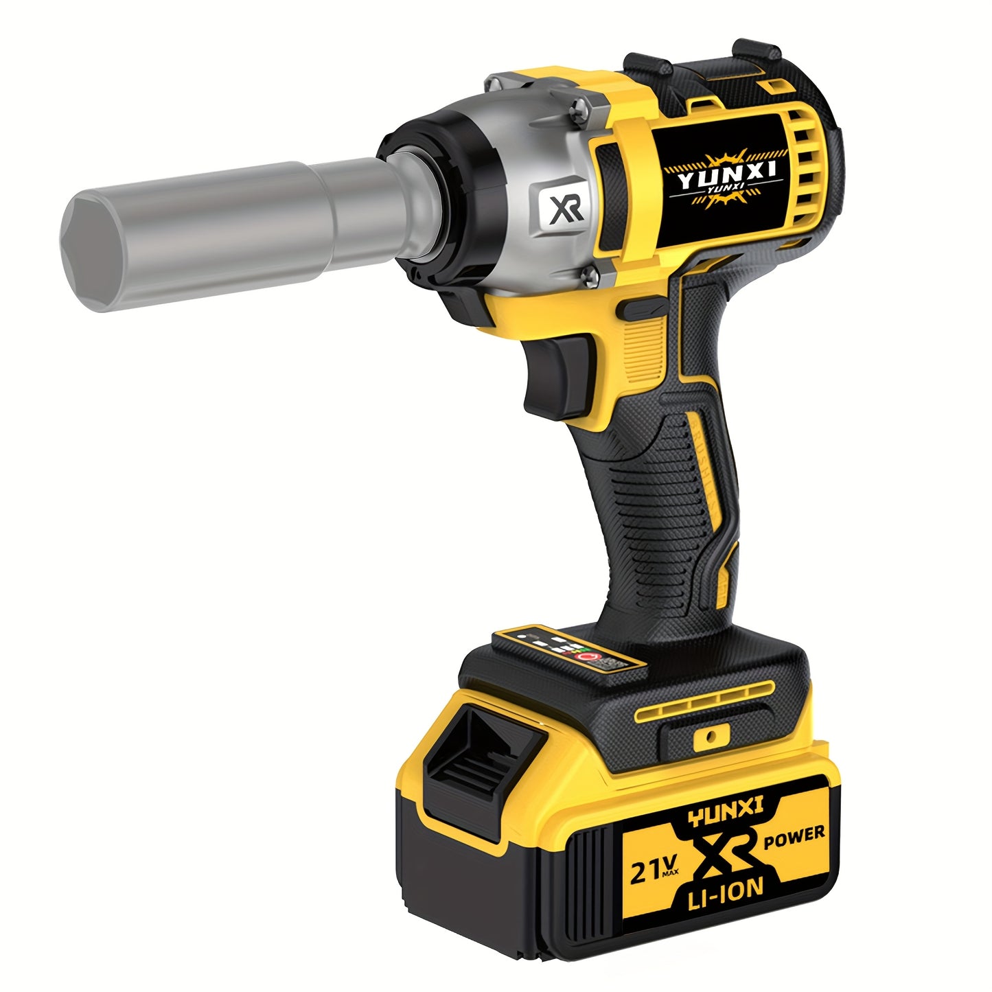 21V Cordless Impact Wrench Wireless Drill Kit, Brushless Electric Impact Gun Drill, Impact Wrench Drill, Equipped With 4000mAh Battery, Toolbox, Charger, Socket And Complete Accessories. Suitable For Men'S Gifts In Cars And H