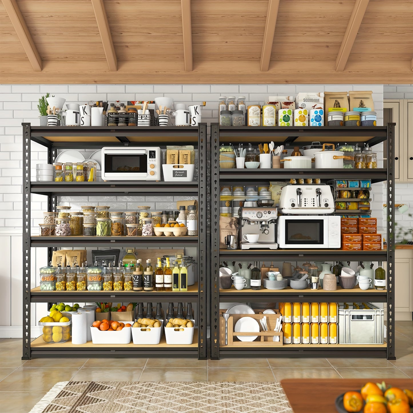2000LBS Garage Shelving Storage Shelves Heavy Duty Shelving 5 Tier Metal Shelving Units For Garage Shelves 72"H X35.5"W X 15.8"D, Adjustable Metal Shelving Unit For Garage Shelves Utility Rack Shelf For Basement Pantry Closet
