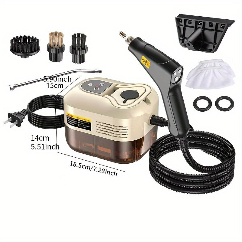 High Pressure Steam Cleaner - Handheld, 1500W, 110V, US Plug, Ideal for Kitchen Fume, Sofa, Small Air Conditioning, Washing Machine, with Multiple Nozzle Attachments, Steam Cleaner for Home Use|Modern Kitchen Cleaner|Durable