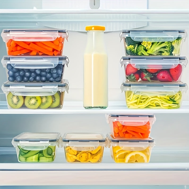 [Food Storage Box Set] 48pcs/ set food storage box set, fresh-keeping box with easy to fasten lid (24 lids+24 containers) - sealed plastic container for use in food rooms, travel, outdoor picnics, kitchen organization, with l