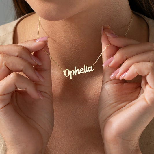[Personalized Necklace] Customizable Stainless Steel Name Necklace | Personalized Cursive/Script Fonts, Handmade Jewelry Gift for Women, Mother's Day, Birthday, Christmas - Durable Casual Attire, Year-Round Versatile Jewelry,