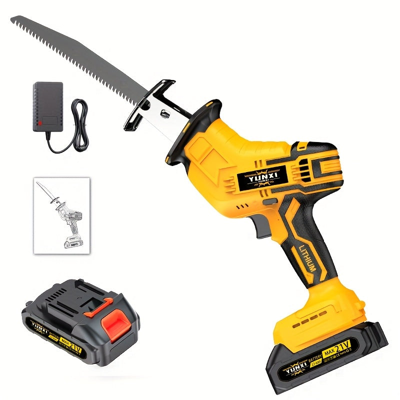 2025 Newly Upgraded Wireless Rotary Saw And Electric Reciprocating Saw in 2025, Equipped with Blade Set And Wood/Metal/Pvc Cutting Charger, And Featuring Multiple Safety Functions, Including a Safety Lock for Multi-Purpose Cu