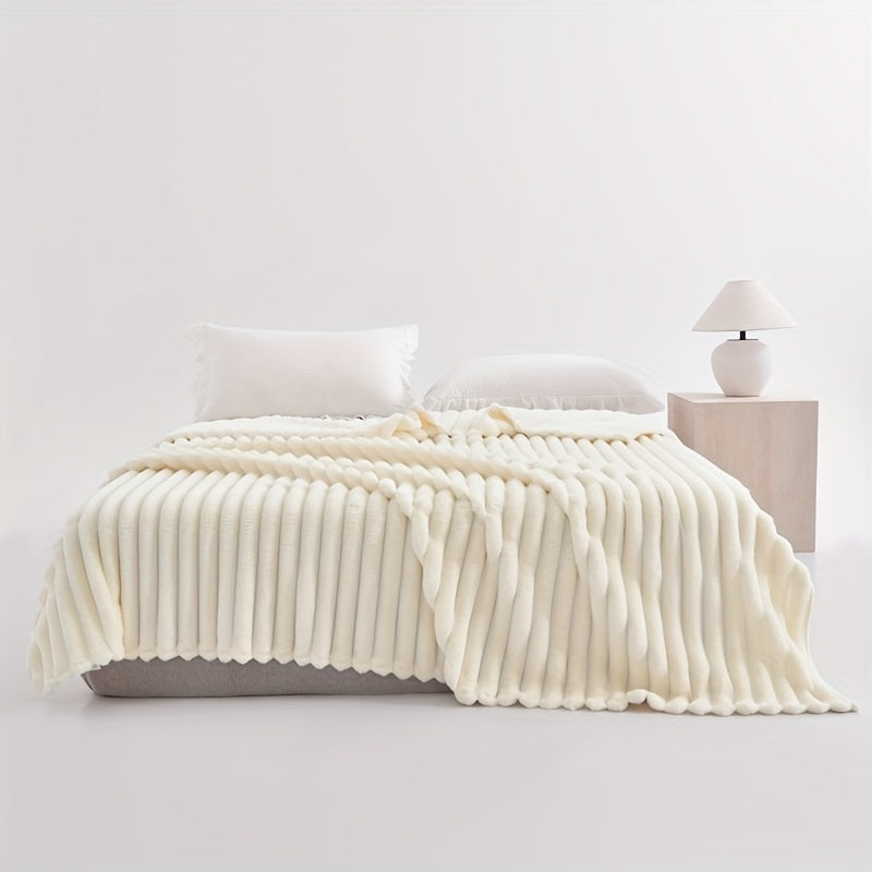 [Soft Rabbit Fur Blanket] Super Soft Luxurious Faux Rabbit Fur Throw Blanket - Warm & Cozy For Couch, Bed, Office, Nap, Outdoor Camping And Travel - Versatile All-Season Gift, Christmas Present
