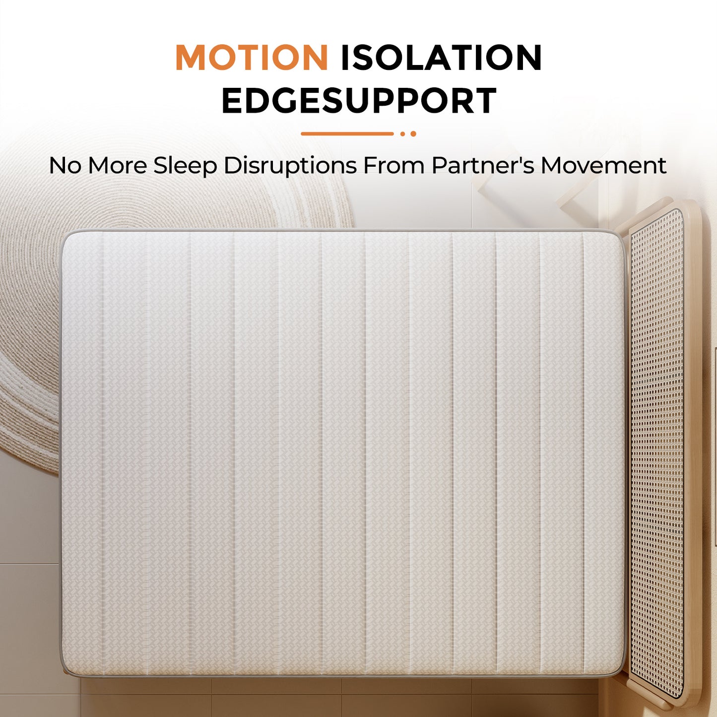 SweetNight 6/8/10/12/14 inch Memory Foam Hybrid Mattress With Pocket Springs, Twin Xl, Full, Queen, King, Sizes In A Box, Medium Firm, Mattresses For Support Comfort, Fiberglass-Free